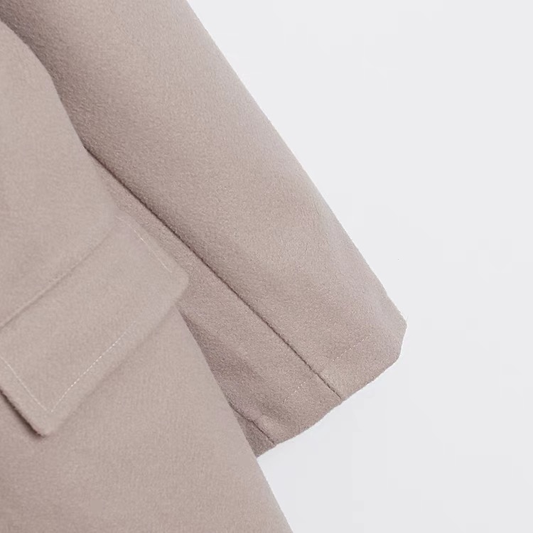 เสื้อโค้ทวูล Trench coat เสื้อโค้ทเฟอร์ โค้ทสักหลาดสีเทาอ่อน แบรนด์ RAY CASSIN