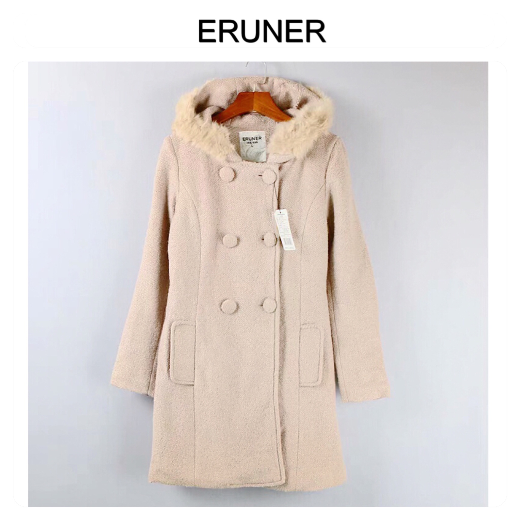 Eruner เสื้อโค้ท เสื้อกันหนาว เนื้อผ้าสักหลาดวูล แบรนด์ ERUNER นู้ด