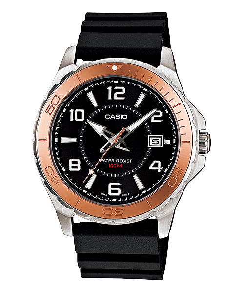 CASIO นาฬิกาคาสิโอ นาฬิกาข้อมือ นาฬิกากันน้ำ นาฬิกาของแท้ ประกันศูนย์ CMG 1 ปี รุ่น MTD-1074-1A นาฬิกาสีดำ
