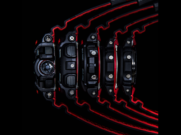 CASIO MID YEAR SALE G-SHOCK นาฬิกาข้อมือ นาฬิกากันน้ำ นาฬิกาของแท้ ประกันศูนย์ CMG 1 ปี รุ่น GA-110HR-1A นาฬิกาสีดำ