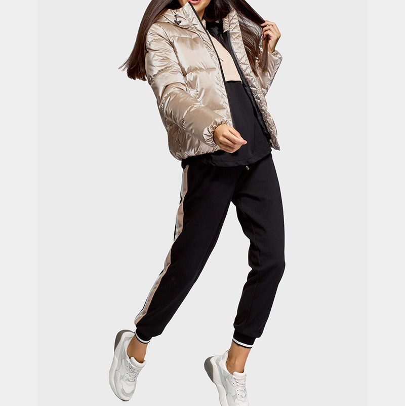 Oodji เสื้อกันหนาว เสื้อฮู้ด บุนวมอุ่น สีแชมเปญ แบรนด์ Oodji Ultra (padded puffer coAt