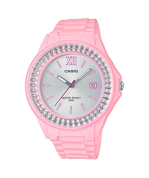 CASIO นาฬิกาคาสิโอ นาฬิกาข้อมือ นาฬิกากันน้ำ นาฬิกาของแท้ ประกันศูนย์ CMG 1 ปี รุ่น LX-500H-4E4 นาฬิกาสีชมพู