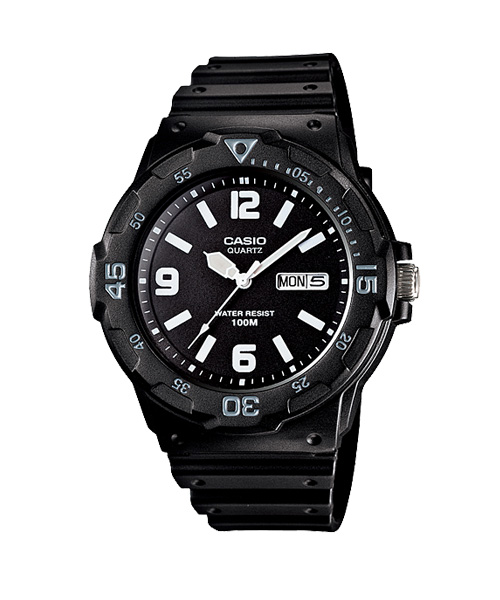 CASIO นาฬิกาคาสิโอ นาฬิกาข้อมือ นาฬิกากันน้ำ นาฬิกาของแท้ ประกันศูนย์ CMG 1 ปี รุ่น MRW-200H-1B2 นาฬิกาสีดำ