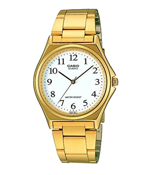 CASIO MID YEAR SALE นาฬิกาคาสิโอ พร้อมส่ง นาฬิกาข้อมือ นาฬิกากันน้ำ นาฬิกาของแท้ BTS ประกันศูนย์ CMG 1 ปี รุ่น LTP-1130N-7B นาฬิกาสีทอง