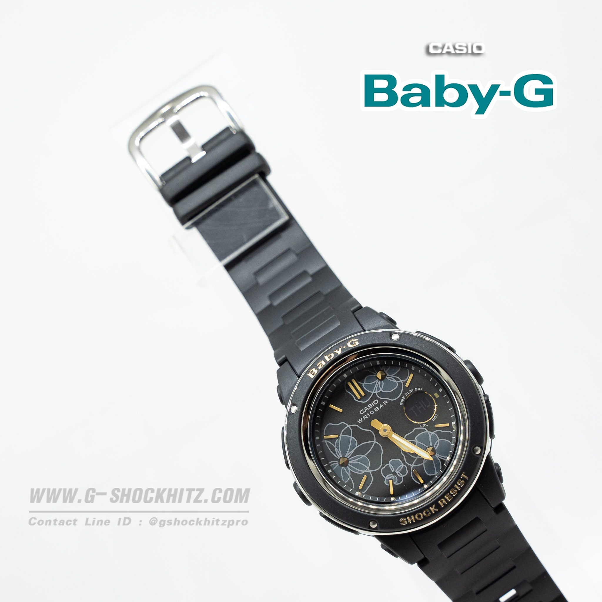 CASIO BABY-G นาฬิกาข้อมือ นาฬิกากันน้ำ นาฬิกาของแท้ ประกันศูนย์ CMG 1 ปี รุ่น BGA-150FL-1A นาฬิกาสีดำ