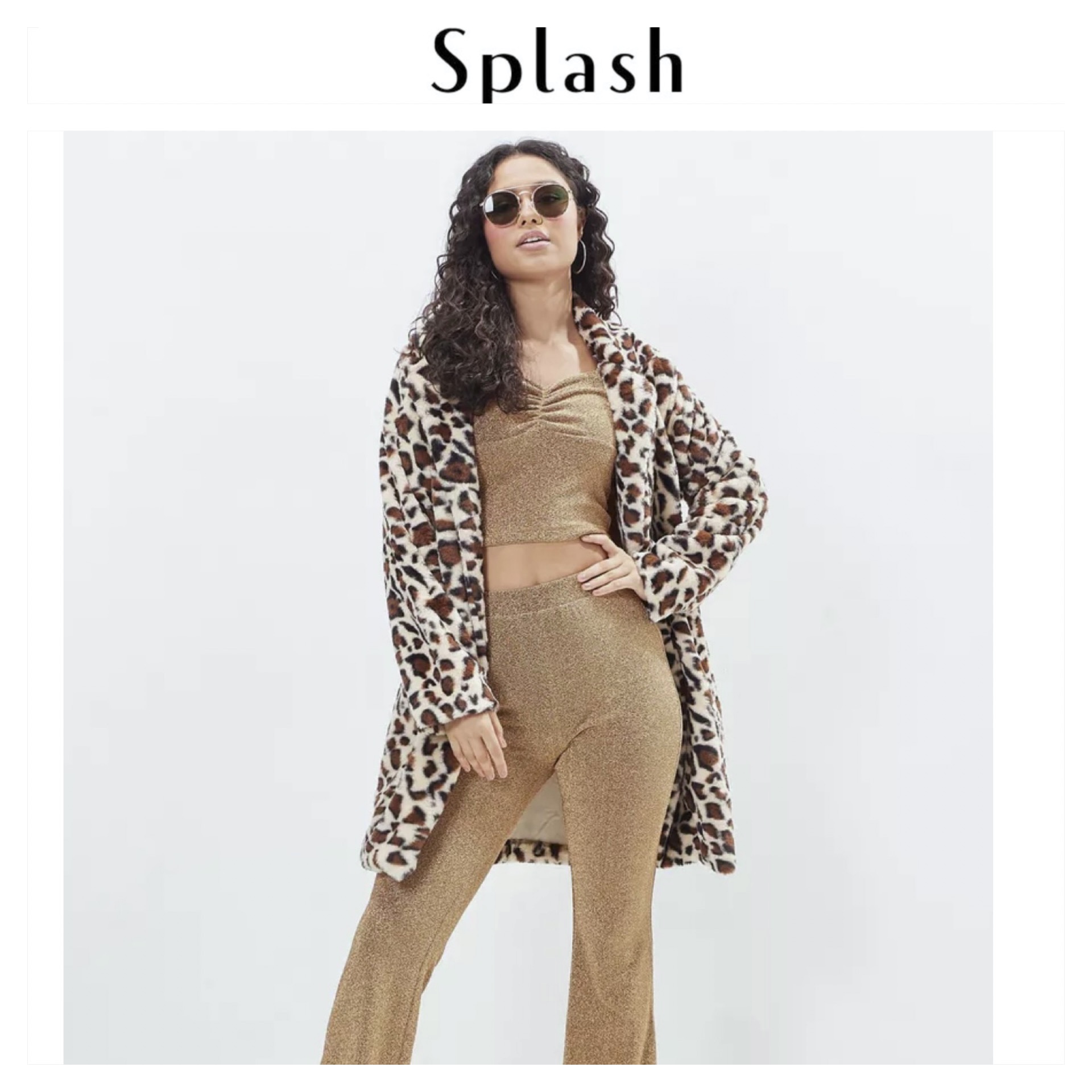 Splash เสื้อโค้ทเฟอร์ ลายเสือ กันหนาว เสื้อขนเฟอร์ ลายเสือ แบรนด์ SPLASH เนื้อขนนุ่มละเอียด นิ่มมากค่ะแบรนด์ สำเนา สำเนา ลายเสือ
