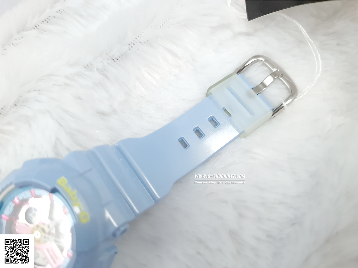 CASIO BABY-G นาฬิกาข้อมือ นาฬิกากันน้ำ นาฬิกาของแท้ ประกันศูนย์ CMG 1 ปี รุ่น BA-110CA-2A นาฬิกานาฬิกาสีฟ้า
