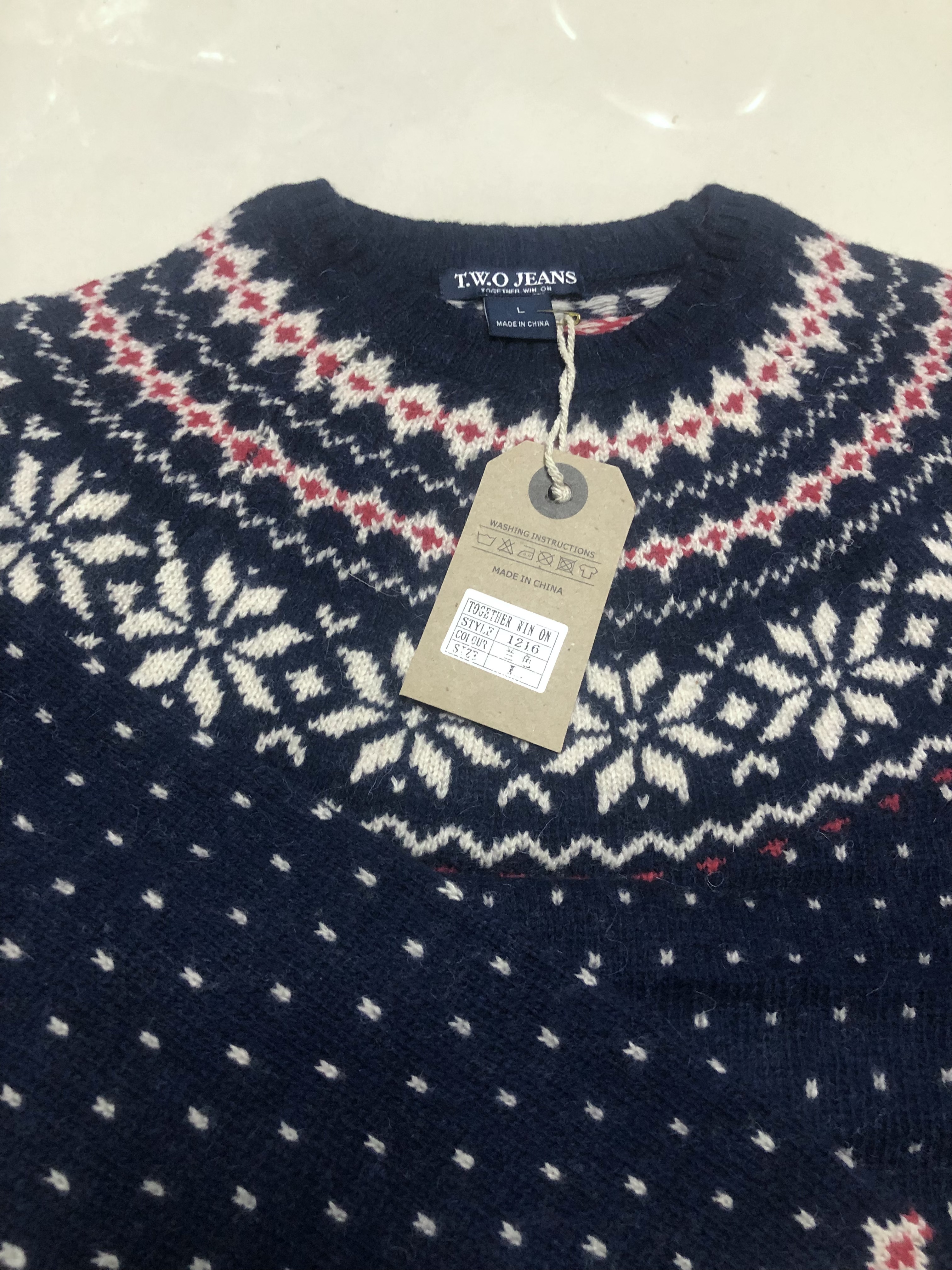 T.W.O Jeans เสื้อคลุมไหมพรม กันหนาวไหมพรม เนื้อไหม ผสมขนแกะ70% /Viscose30% แบรนด์ T.W.O Jeans