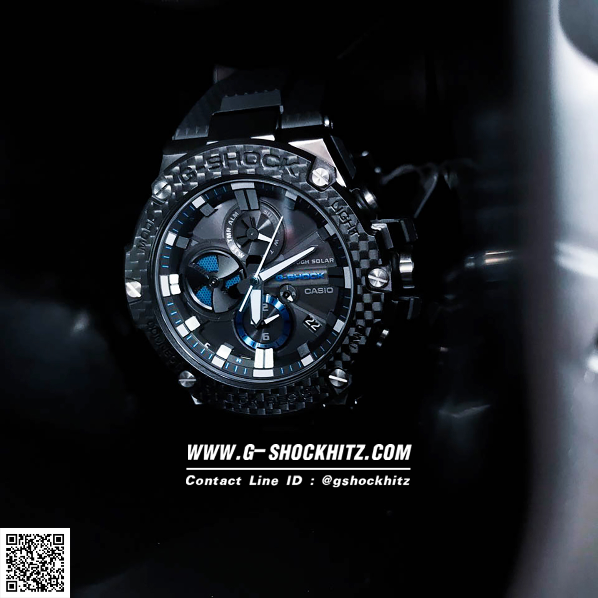 CASIO MID YEAR SALE G-SHOCK พร้อมส่ง นาฬิกาข้อมือ นาฬิกากันน้ำ นาฬิกาของแท้ ประกันศูนย์ CMG 1 ปี รุ่น GST-B100XA-1A นาฬิกาสีดำ