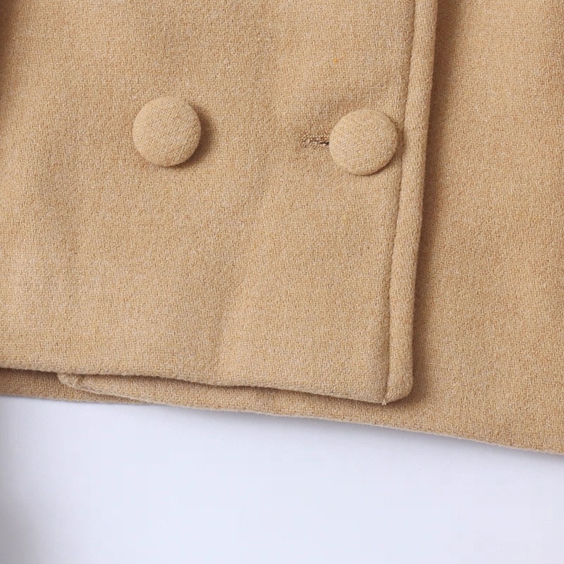 Love tree เสื้อโค้ทกันหนาว เสื้อกันหนาว peacoat contempoโค้ทวูล สีcamel belt coat สีครีมเบจ แบรนด์ ANNA FIELD สำเนา Camel