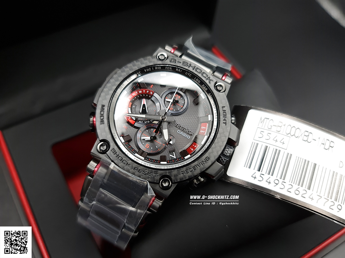CASIO G-SHOCK นาฬิกาข้อมือ นาฬิกากันน้ำ นาฬิกาของแท้ ประกันศูนย์ CMG 1 ปี รุ่น MTG-B1000XBD-1A นาฬิกาสีดำ
