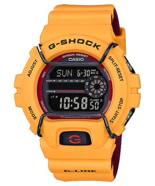 CASIO G-SHOCK นาฬิกาข้อมือ นาฬิกากันน้ำ นาฬิกาของแท้ ประกันศูนย์ CMG 1 ปี รุ่น GLS-6900-9A นาฬิกาสีเหลือง