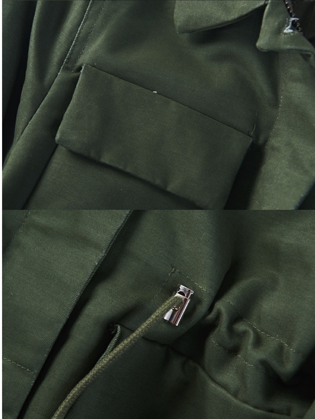 H&m เสื้อนอกเขียวทหาร เสื้อแจ็คเก็ต เสื้อฮู้ด แนวทหาร แพทเทินสวย เท่ห์ มาก คะ งาน H&M ตัดป้าย เขียว
