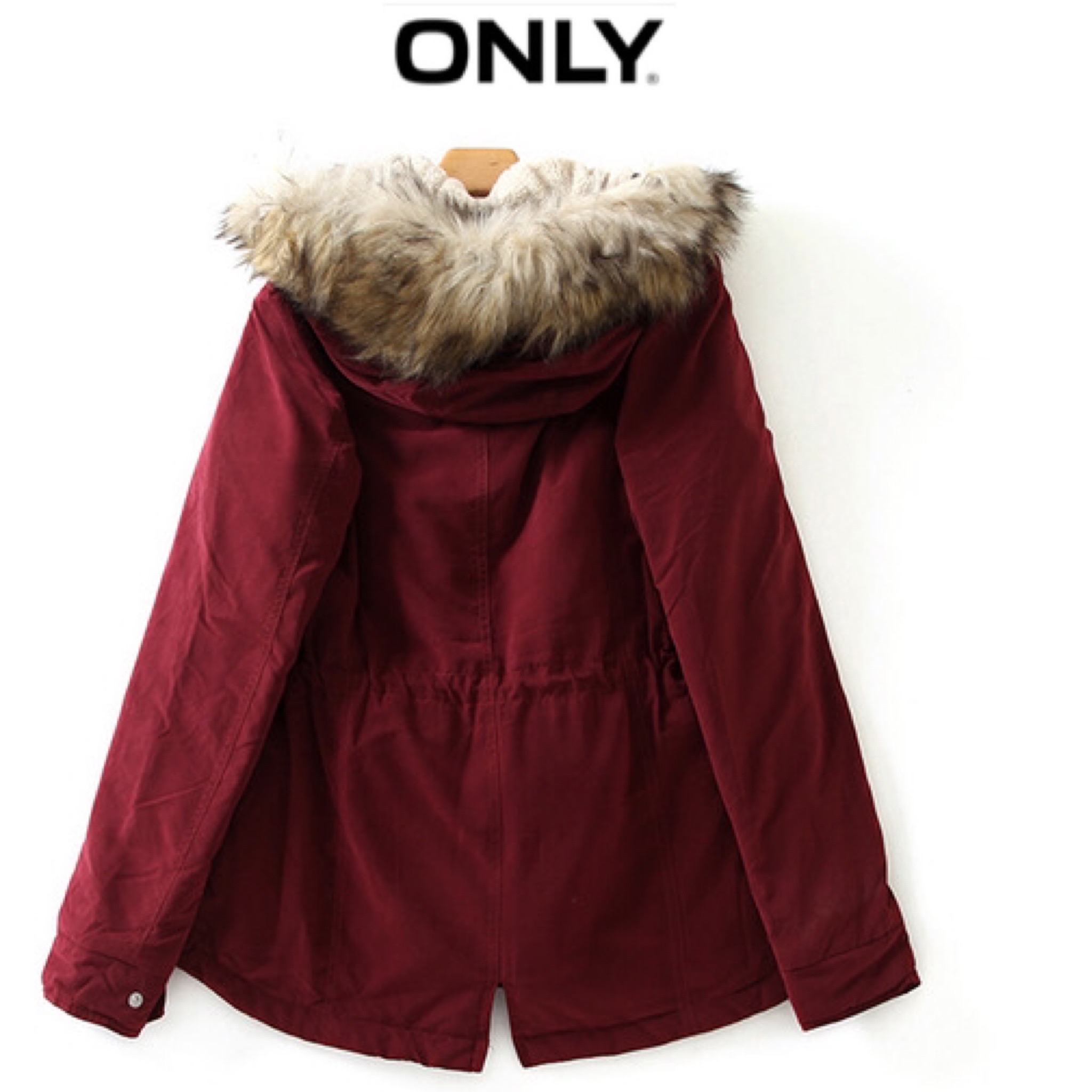 Only เสื้อโค้ทฮู้ดกันหนาว เสื้อปาร์กา parka สีดำ แบรนด์Only (ขนเฟอร์ถอดได้ค่ะ) ดำ