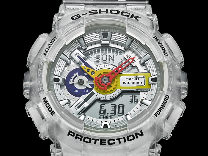 CASIO G-SHOCK นาฬิกาข้อมือ นาฬิกากันน้ำ นาฬิกาของแท้ ประกันศูนย์ CMG 1 ปี รุ่น GA-110FRG-7A นาฬิกาสีใส