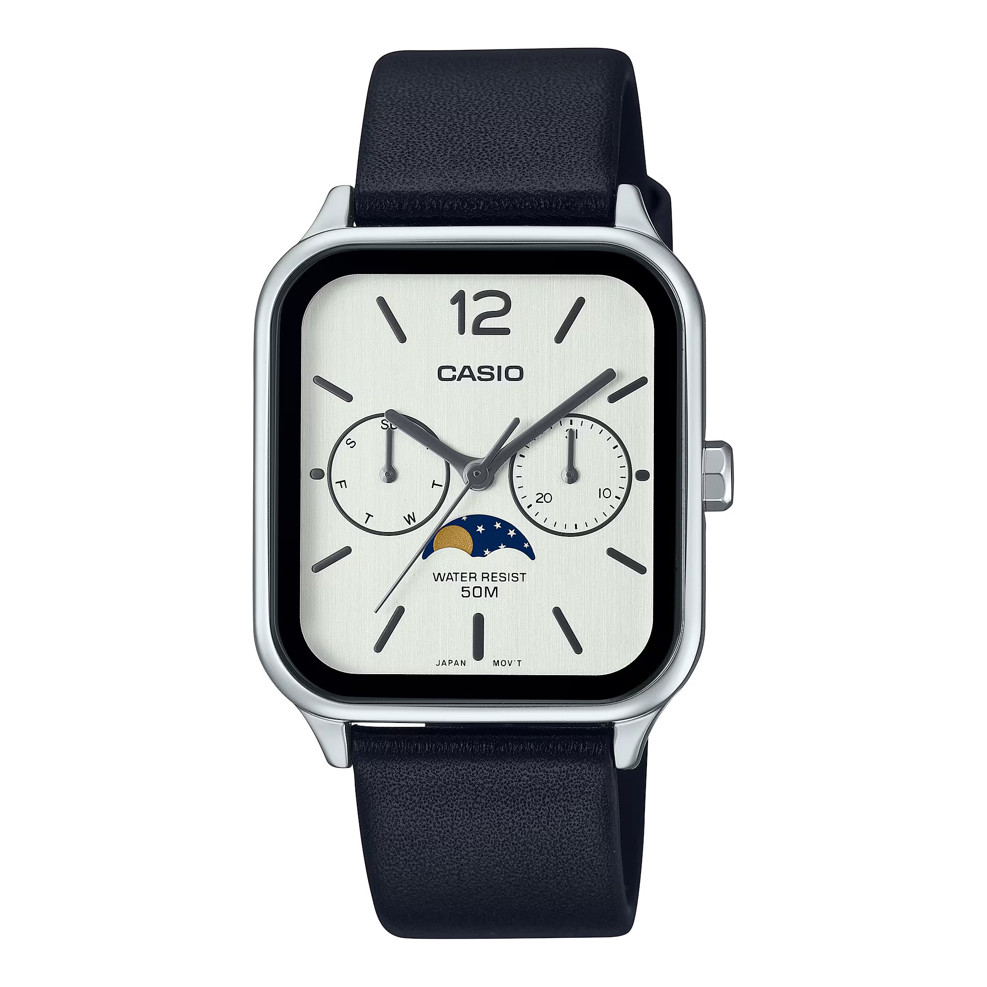 CASIO นาฬิกาคาสิโอ นาฬิกาข้อมือ นาฬิกากันน้ำ นาฬิกาของแท้ ประกันศูนย์ CMG 1 ปี รุ่น MTP-M305L-7A นาฬิกาสีดำ