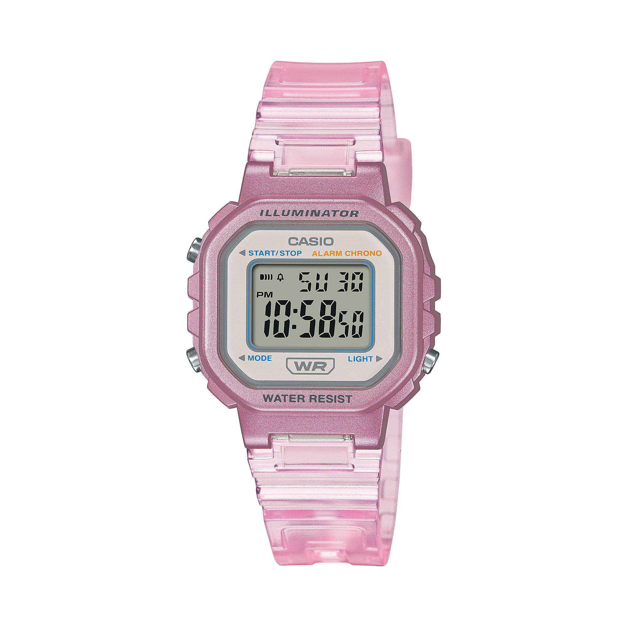 CASIO นาฬิกาคาสิโอ นาฬิกาข้อมือ นาฬิกากันน้ำ นาฬิกาของแท้ ประกันศูนย์ CMG 1 ปี รุ่น LA-20WHS-4A นาฬิกาสีชมพู