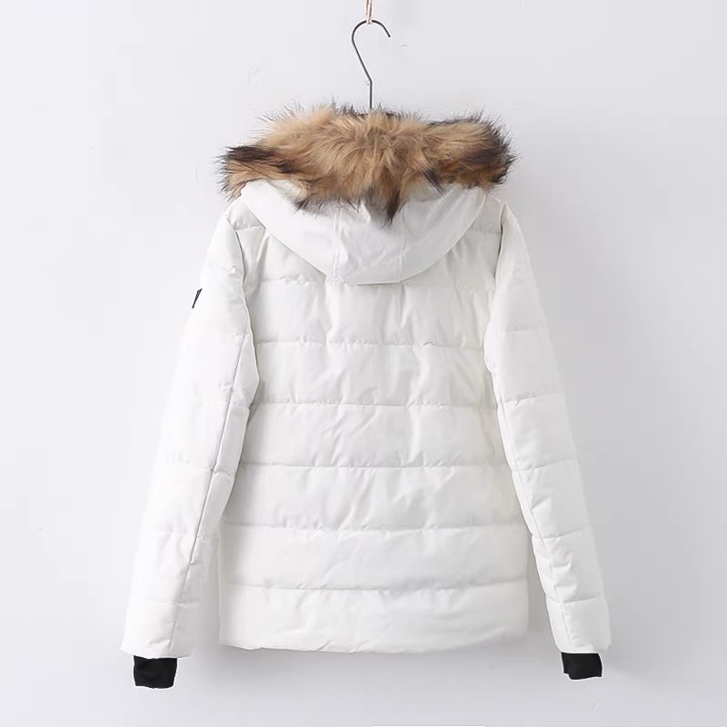 เสื้อกันหนาว เสื้อฮู้ดเฟอร์ บุนวมอุ่น สีขาว แบรนด์ Cranberry jeans (padded puffer coat สำเนา ขาว