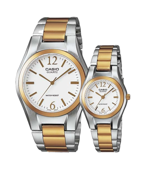 CASIO นาฬิกาคาสิโอ นาฬิกาข้อมือ นาฬิกากันน้ำ นาฬิกาของแท้ ประกันศูนย์ CMG 1 ปี รุ่น MTP-1253SG-7A / LTP-1253SG-7A นาฬิกาสีทอง