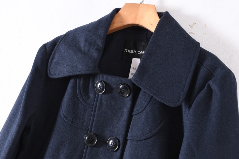 เสื้อโค้ท เสื้อกันหนาว เนื้อผ้าสักหลาดวูล Peacoat สีเทา แต่งกระดุมสองแถว แบรนด์ MAURICES