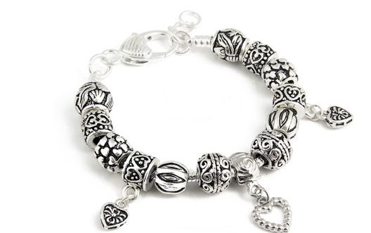 สร้อยข้อมือ Diy สไตล์ Pandora เงิน 925 ร้อยชาร์ม สลับลูกค้า ตุ้ม ห้อย จี้ หัวใจ 3 อัน ผู้หญิง ผู้ชาย ใส่ได้ ของขวัญให้แฟน สุดหรู 430793