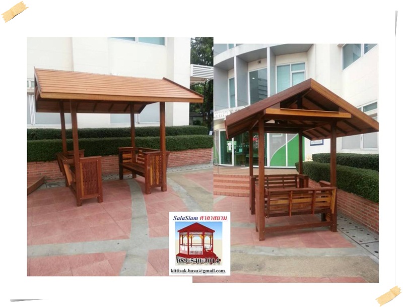 รหัสสินค้า SL-011 : ศาลาทรงจั่ว เสาเหลี่ยม ขนาด 1.5X2.0X3.2เมตร