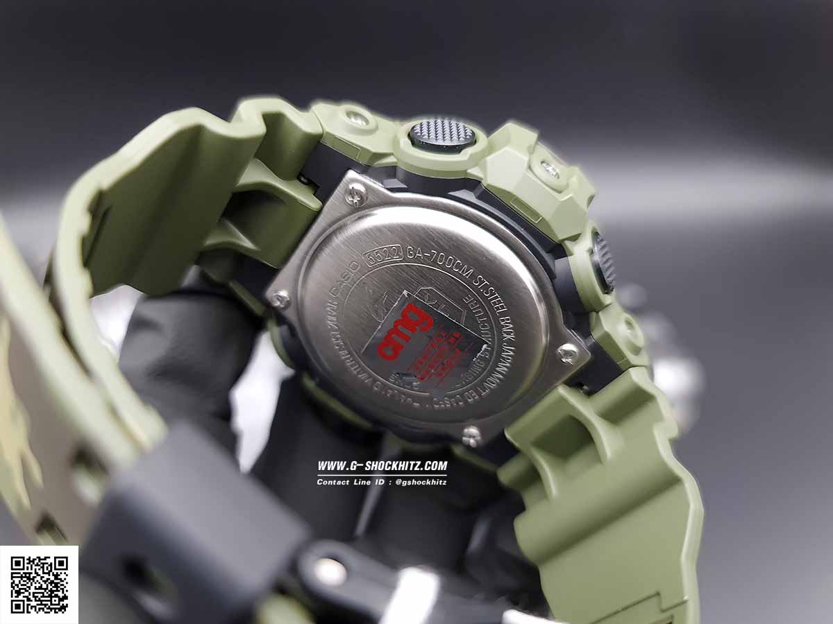 CASIO G-SHOCK นาฬิกาข้อมือ นาฬิกากันน้ำ นาฬิกาของแท้ ประกันศูนย์ CMG 1 ปี รุ่น GA-700CM-3A นาฬิกาสีเขียว