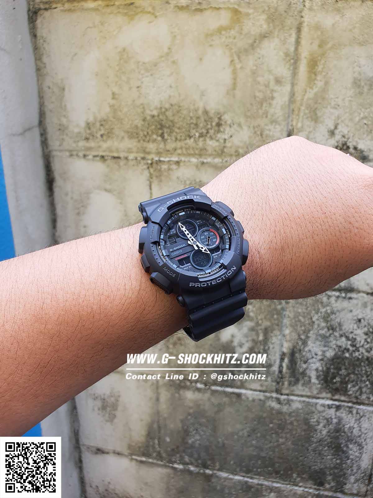 CASIO G-SHOCK นาฬิกาข้อมือ นาฬิกากันน้ำ นาฬิกาของแท้ ประกันศูนย์ CMG 1 ปี รุ่น GA-140-1A1 นาฬิกาสีดำ