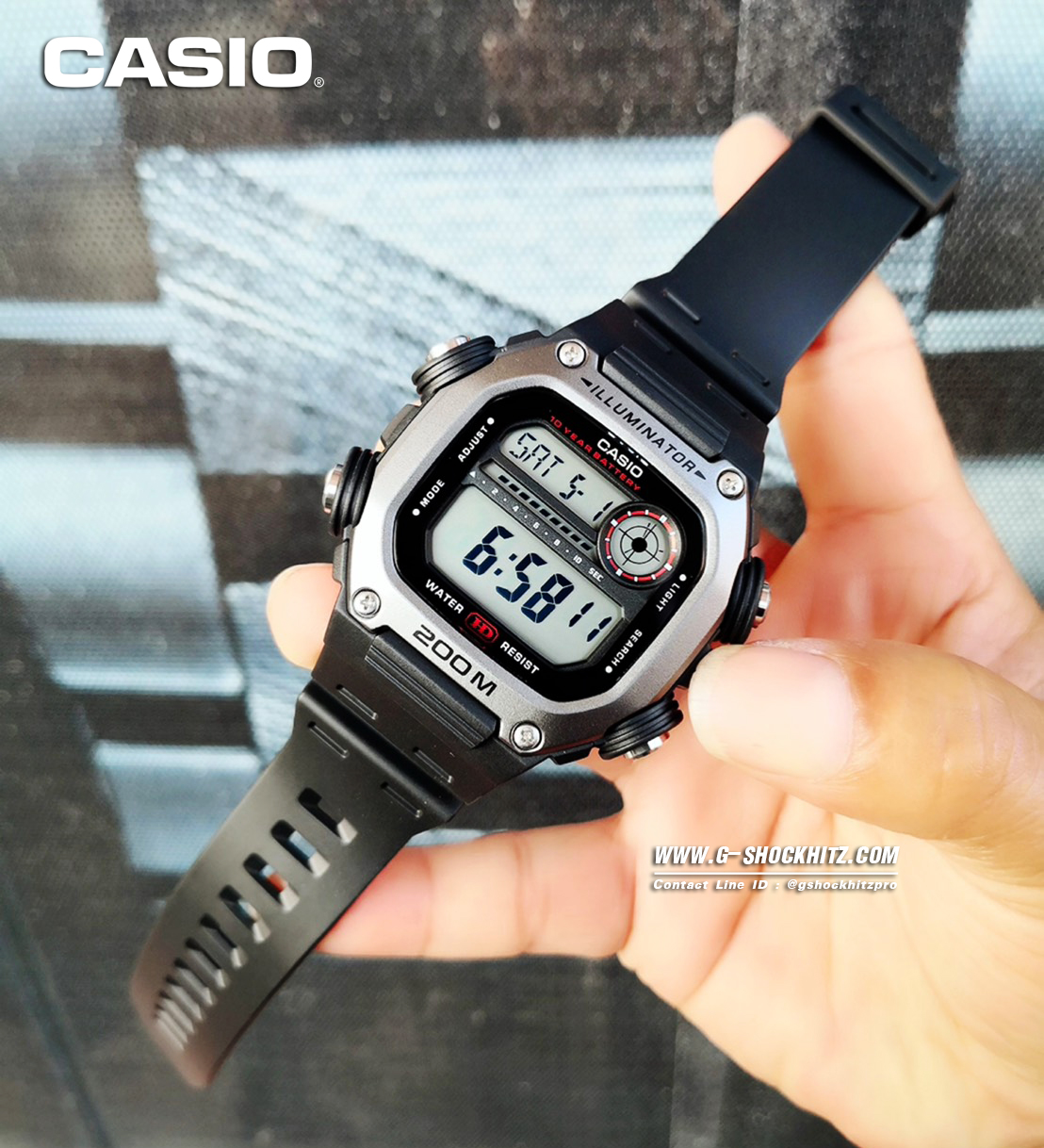 CASIO นาฬิกาคาสิโอ นาฬิกาข้อมือ นาฬิกากันน้ำ นาฬิกาของแท้ ประกันศูนย์ CMG 1 ปี รุ่น DW-291H-1A นาฬิกาสีดำ