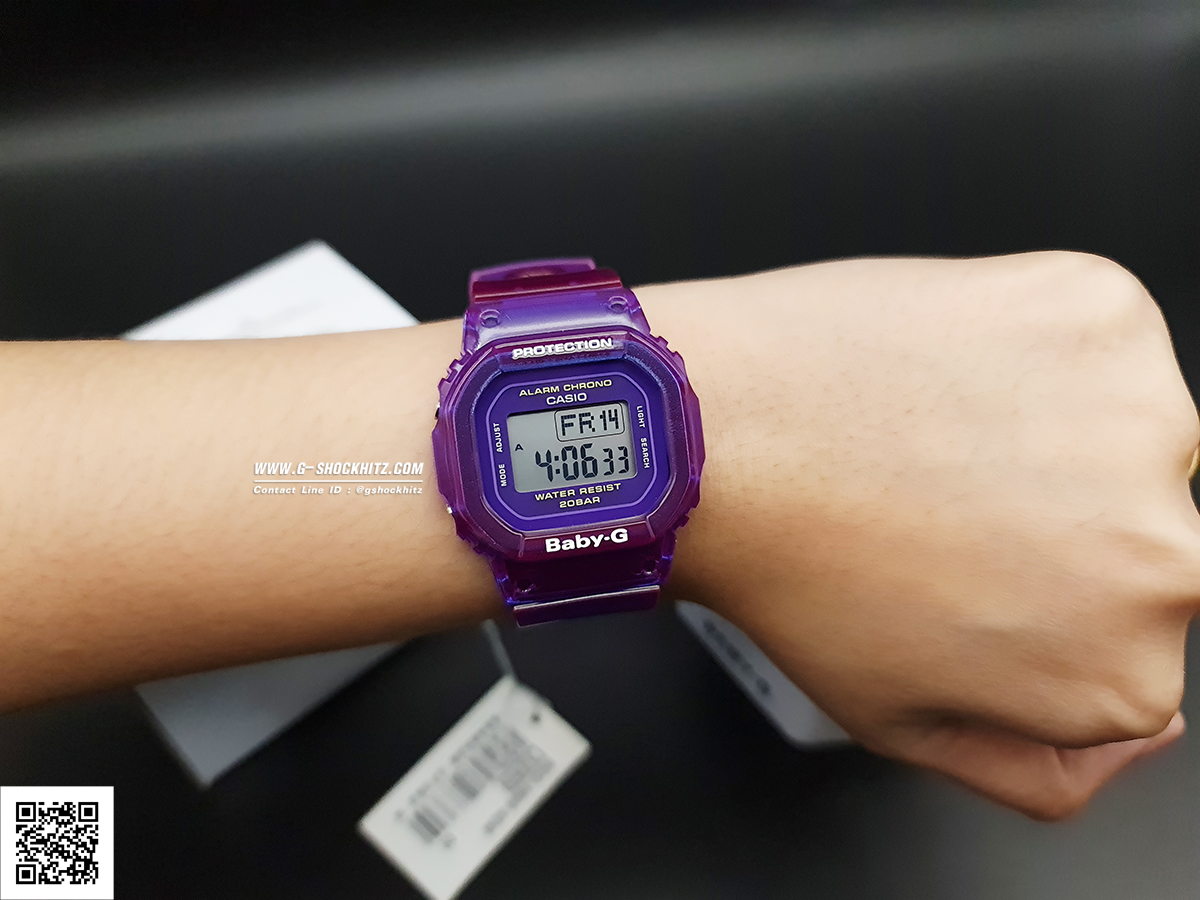 CASIO BABY-G นาฬิกาข้อมือ นาฬิกากันน้ำ นาฬิกาของแท้ ประกันศูนย์ CMG 1 ปี รุ่น BGD-560S-6D นาฬิกาสีม่วง