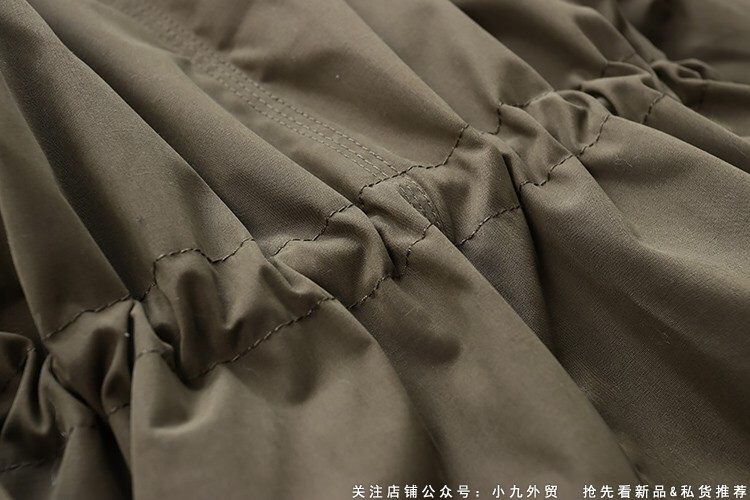 Forever21 เสื้อโค้ทฮู้ดกันหนาว เสื้อปาร์กา parka สีเขียว แต่งเฟอร์ แบรนด์ FOREVER21 เขียว