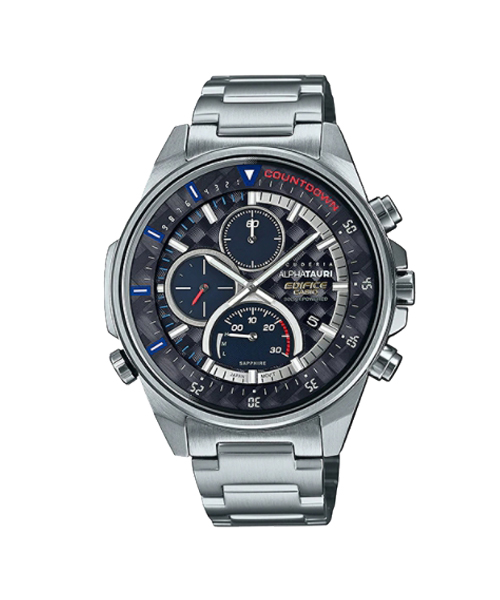 CASIO EDIFICE นาฬิกาข้อมือ นาฬิกากันน้ำ นาฬิกาของแท้ ประกันศูนย์ CMG 1 ปี รุ่น EFS-S590AT-1A นาฬิกาสีเงิน