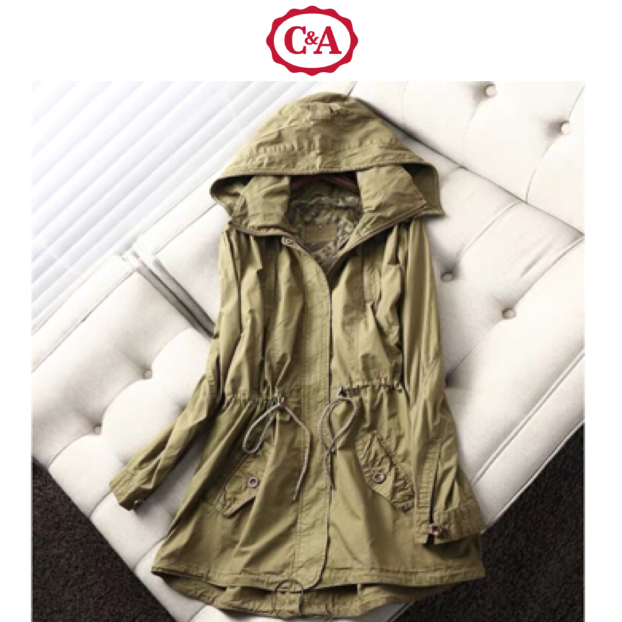 Outerwear Yessica by C&A เสื้อฮู้ดทหาร เสื้อทหาร สีเขียว หมวกฮู้ด เสื้อปาร์กา เสื้อนอก แบรนด์ Outerwear Yessica by C&Aงานสวย เท่ห์มาก คะ Size S/M/L/XL เขียวทหาร