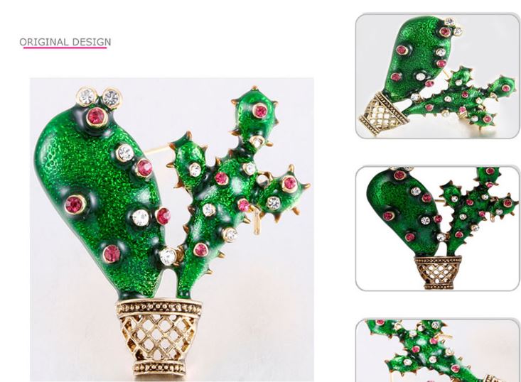 เข็มกลัดติดเสื้อ เข็มกลัดติดหน้าอกเสื้อ เข็มกลัดต้นกระบองเพชร คนรักกระบองเพชร พลาดไม่ได้นะคะ 678817