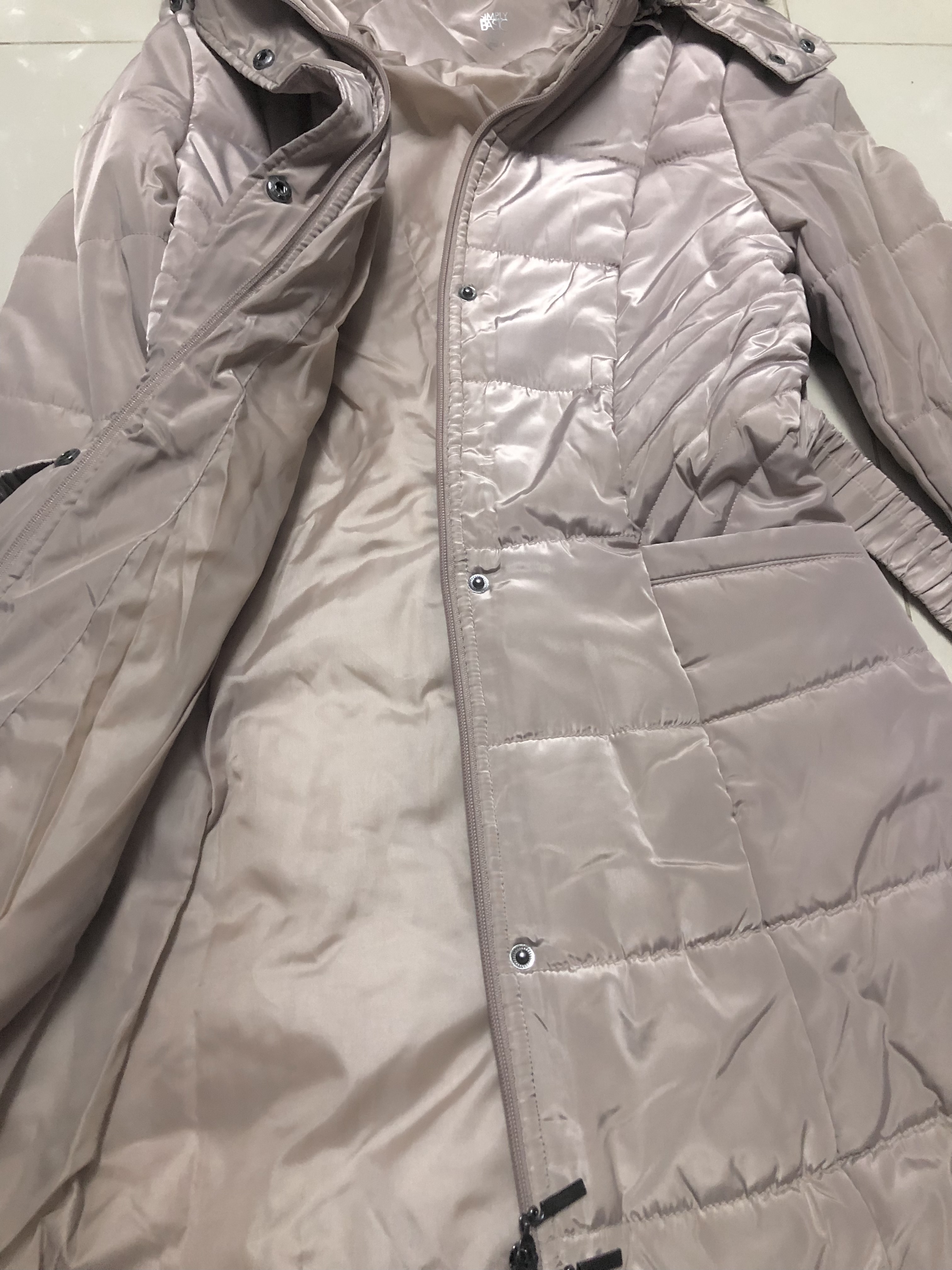 U.S. Polo ASSN. เสื้อกันหนาว เสื้อฮู้ดเฟอร์ บุนวมอุ่น สีนู้ดกะปิ แบรนด์ U.S. POLO ASSN. (padded puffer coat สำเนา กะปิ