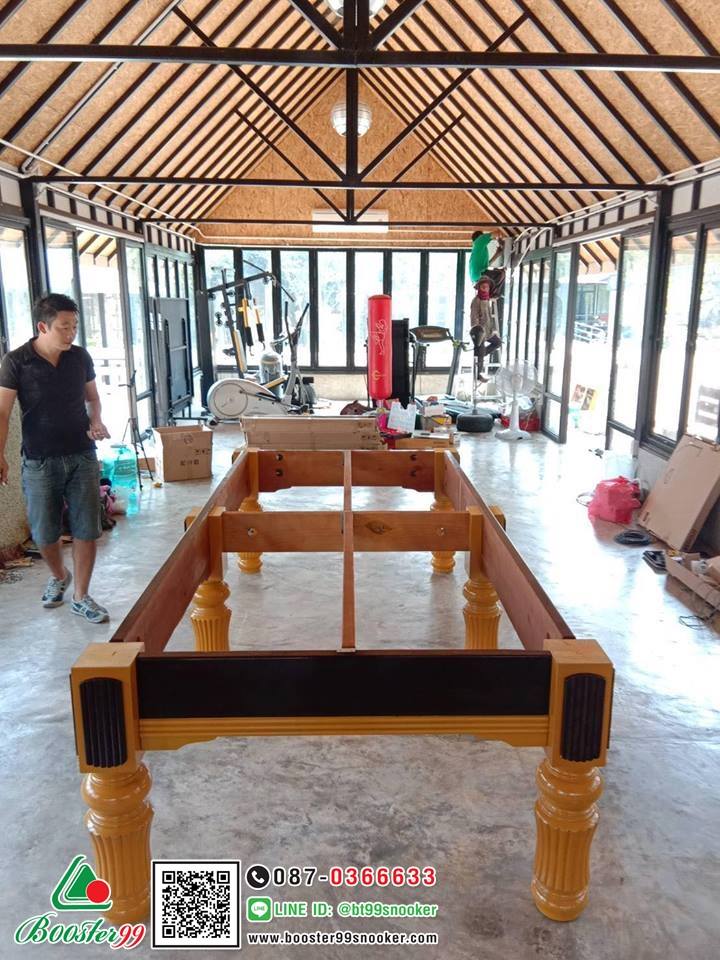 โต๊ะสนุกเกอร์ มือ1 ขนาด4x8 ฟุต พื้นหินชนวนนอกแท้ ชุดB