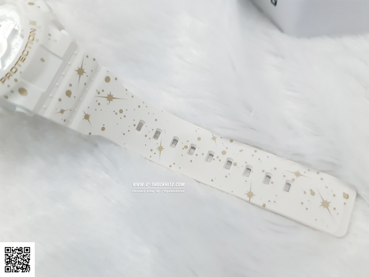 CASIO BABY-G นาฬิกาข้อมือ นาฬิกากันน้ำ นาฬิกาของแท้ ประกันศูนย์ CMG 1 ปี รุ่น BA-110ST-7A นาฬิกาสีขาว