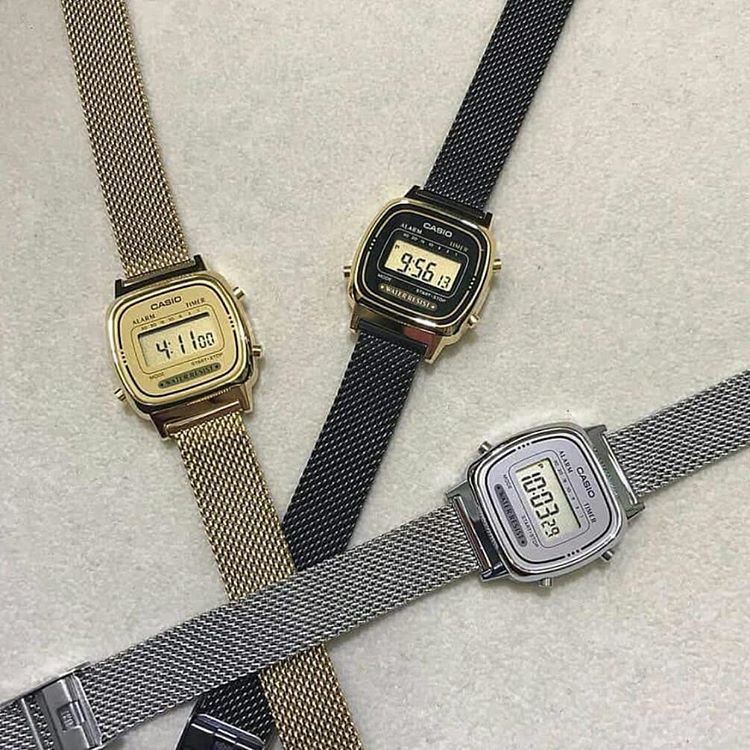 CASIO นาฬิกาคาสิโอ นาฬิกาข้อมือ นาฬิกากันน้ำ นาฬิกาของแท้ ประกันศูนย์ CMG 1 ปี รุ่น LA670WEMY-9D นาฬิกาสีทอง