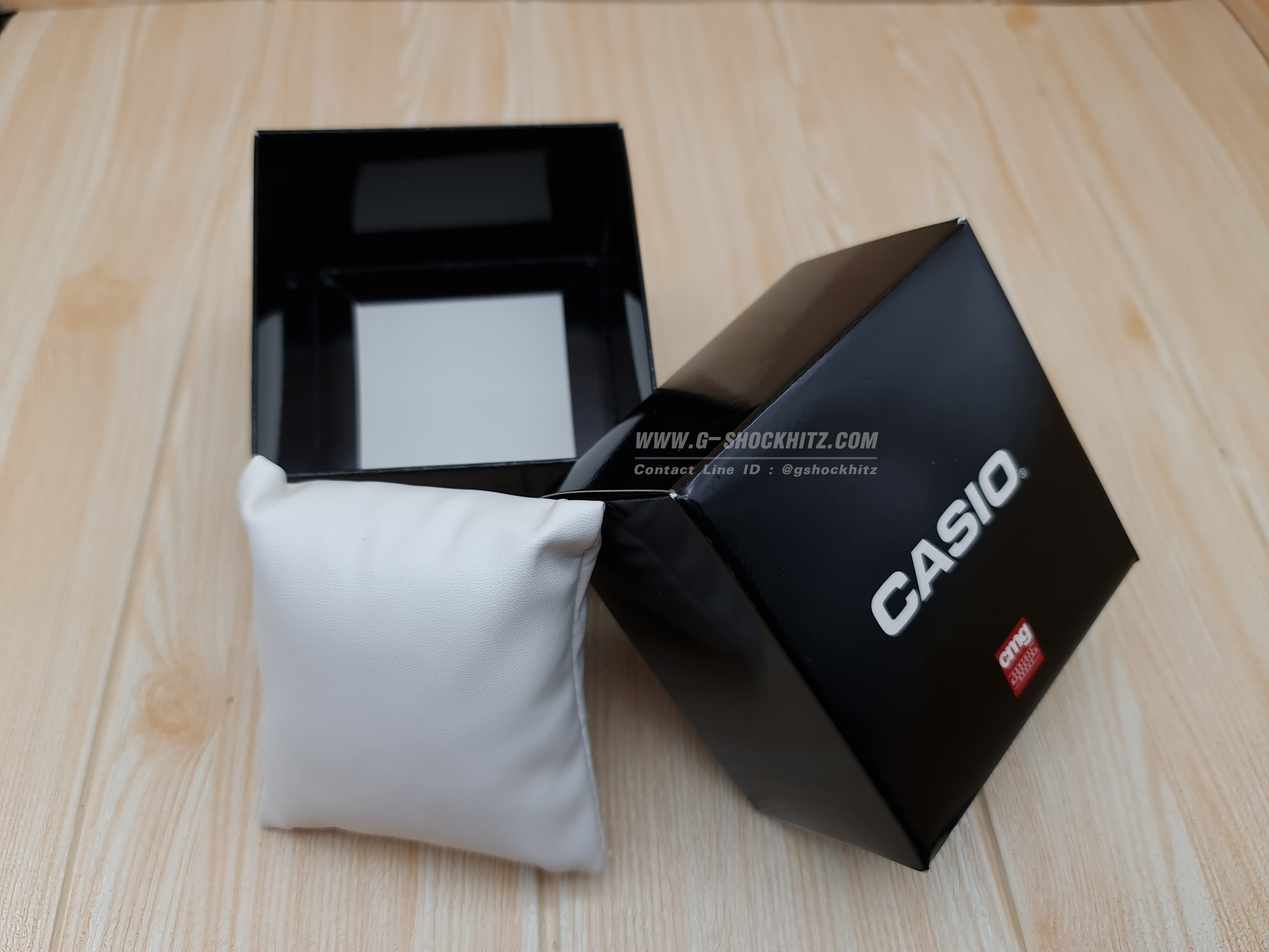 CASIO กล่องกระดาษใส่นาฬิกาCASIOฝาบนมีหมอน คาสิโอ กล่องนาฬิกาข้อมือ กล่องนาฬิกาของแท้ กล่องนาฬิกาสีดำ