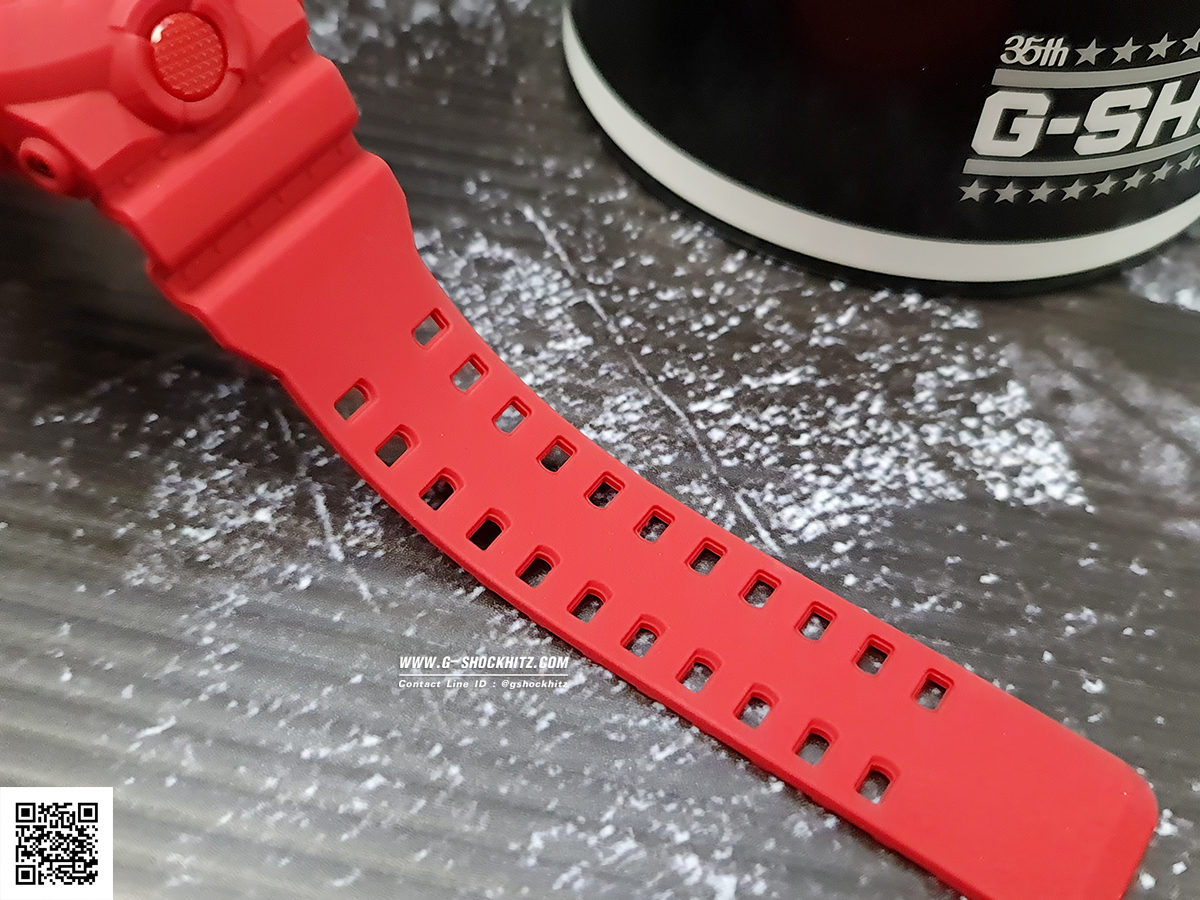 CASIO MID YEAR SALE G-SHOCK พร้อมส่ง นาฬิกาข้อมือ นาฬิกากันน้ำ นาฬิกาของแท้ ประกันศูนย์ CMG 1 ปี รุ่น GA-735C-4A นาฬิกาสีแดง