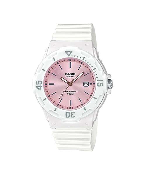CASIO MID YEAR SALE นาฬิกาคาสิโอ พร้อมส่ง นาฬิกาข้อมือ นาฬิกากันน้ำ นาฬิกาของแท้ BTS ประกันศูนย์ CMG 1 ปี รุ่น LRW-200H-4E3 นาฬิกาสีขาว