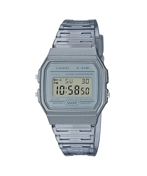 CASIO MID YEAR SALE นาฬิกาคาสิโอ พร้อมส่ง นาฬิกาข้อมือ นาฬิกากันน้ำ นาฬิกาของแท้ BTS ประกันศูนย์ CMG 1 ปี รุ่น F-91WS-8 นาฬิกาสีเทา