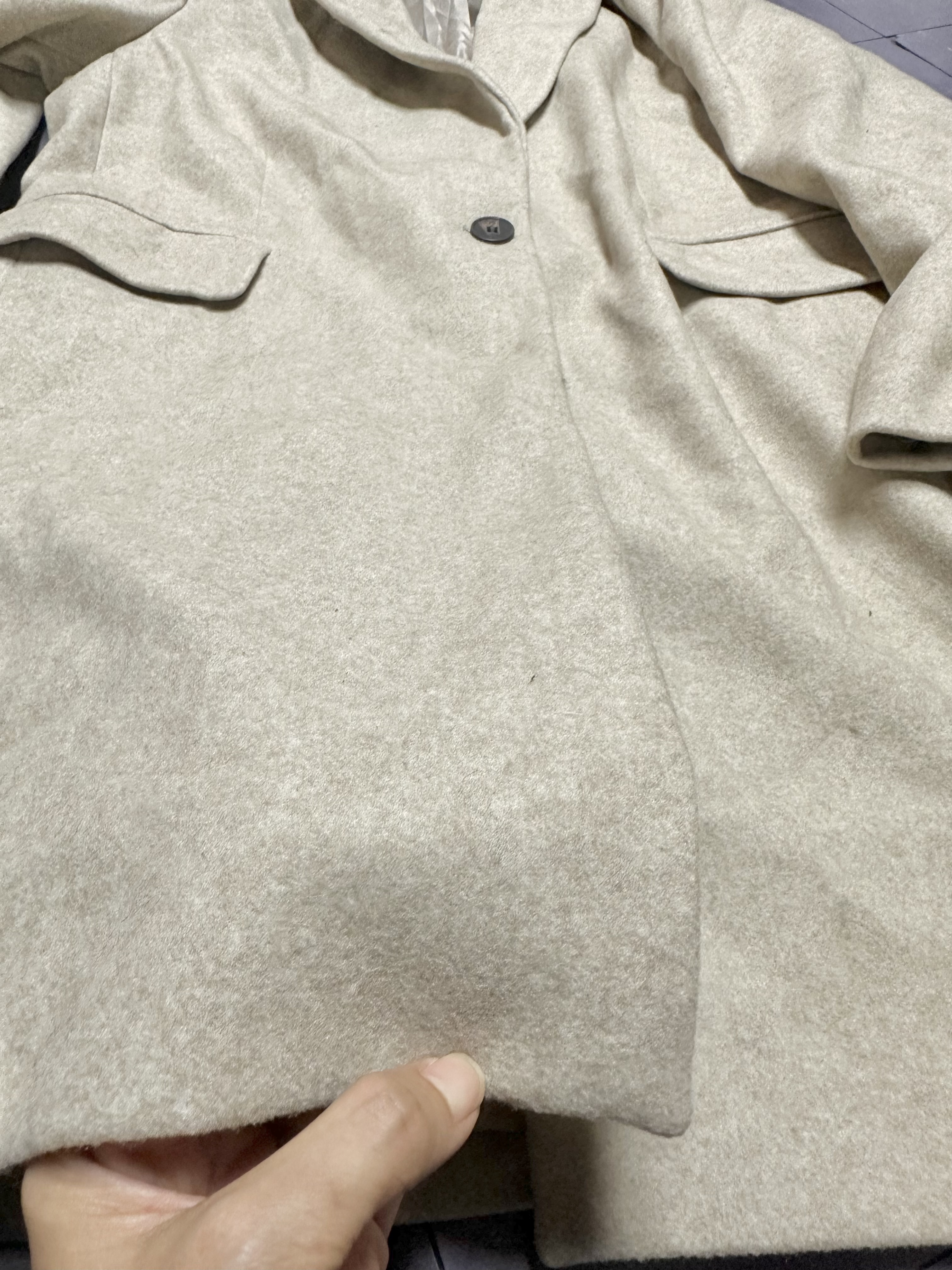 เสื้อโค้ทวูล Trench coat เสื้อโค้ทเฟอร์ โค้ทสักหลาดสีเบจ แบรนด์ Primark สำเนา สำเนา สำเนา สำเนา สำเนา สำเนา
