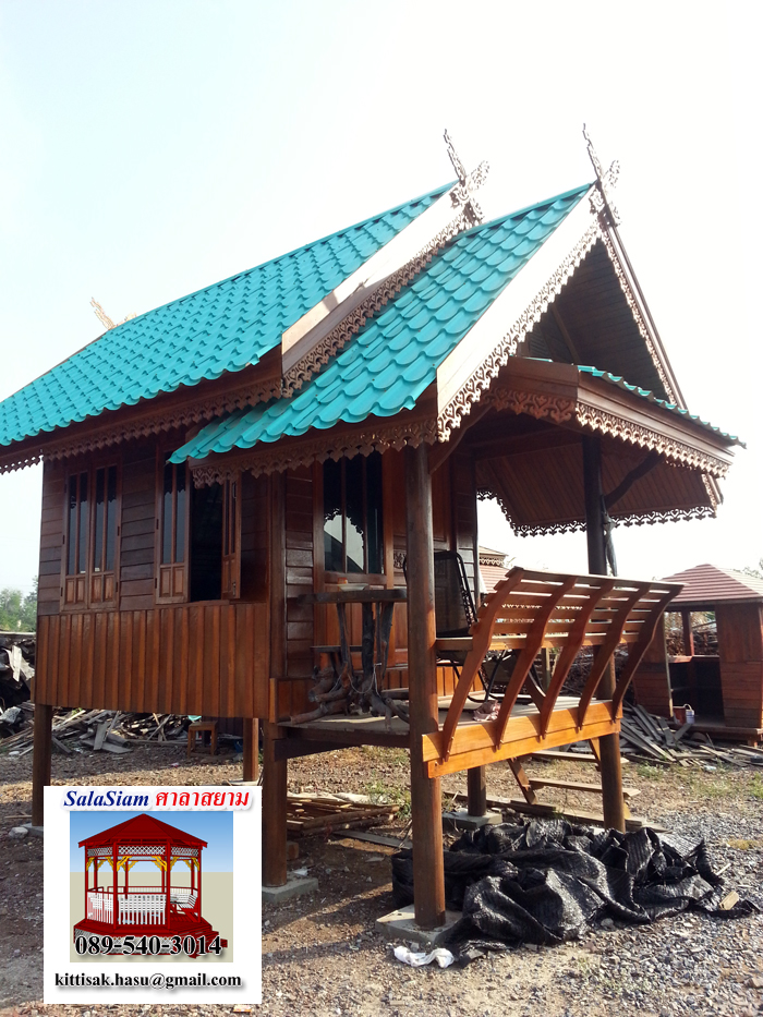 รหัสสินค้า : ND-08 : บ้านน็อคดาวน์ แบบเรือนกาแล แบบไม้ใหม่