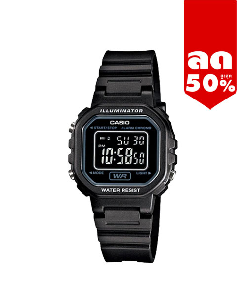 CASIO MID YEAR SALE นาฬิกาคาสิโอ พร้อมส่ง นาฬิกาข้อมือ นาฬิกากันน้ำ นาฬิกาของแท้ BTS ประกันศูนย์ CMG 1 ปี รุ่น LA-20WH-1B นาฬิกาสีดำ