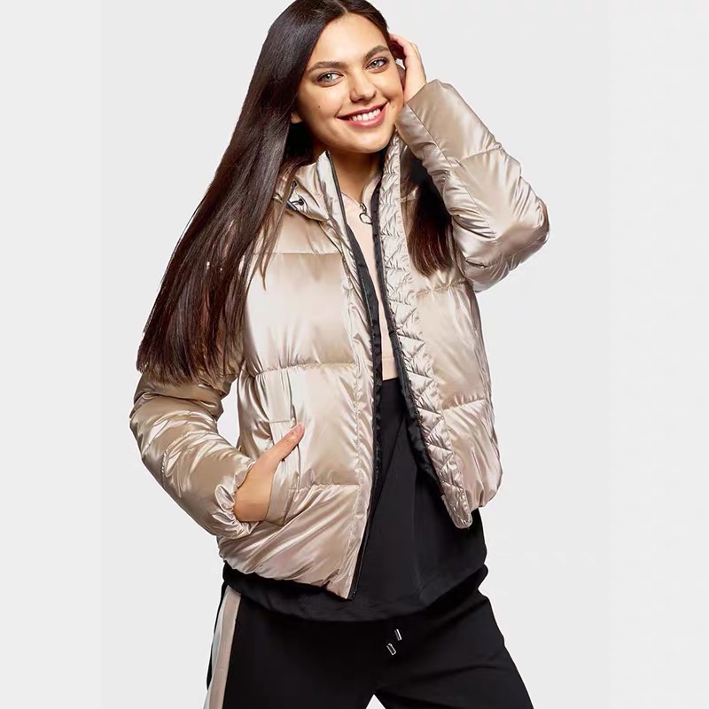 Oodji เสื้อกันหนาว เสื้อฮู้ด บุนวมอุ่น สีแชมเปญ แบรนด์ Oodji Ultra (padded puffer coAt