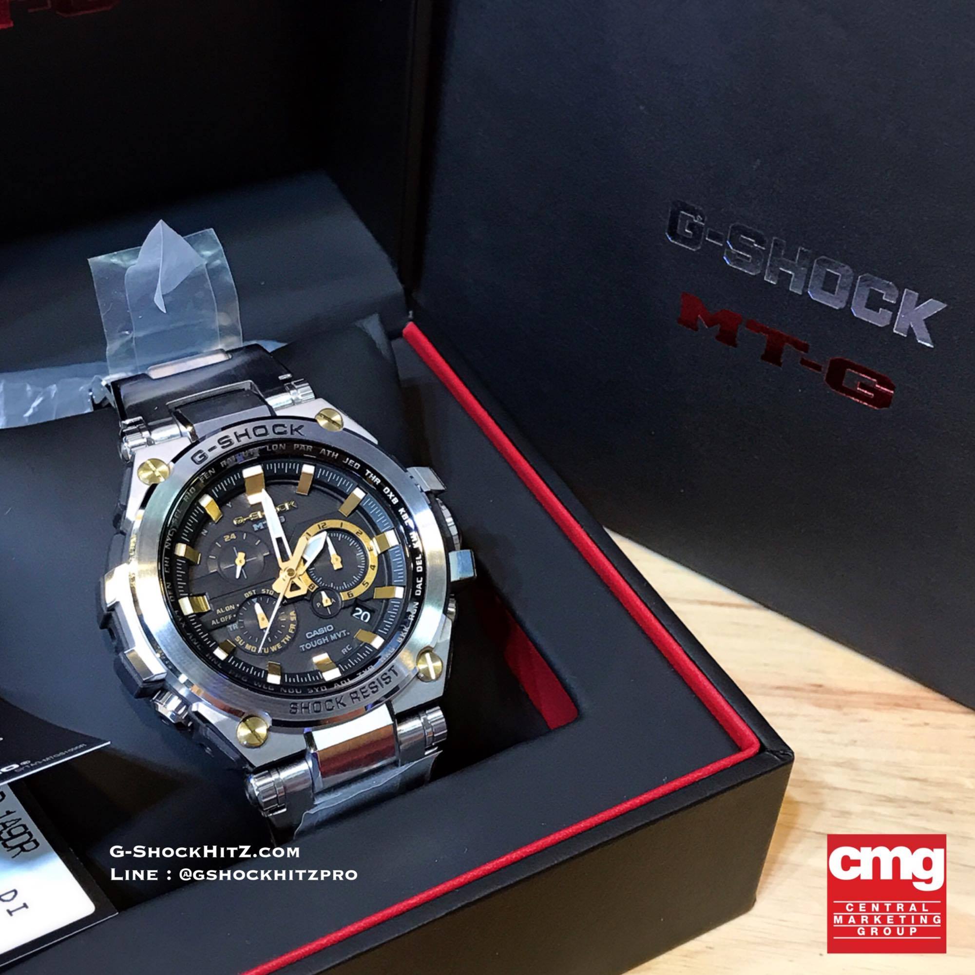 CASIO G-SHOCK นาฬิกาข้อมือ นาฬิกากันน้ำ นาฬิกาของแท้ ประกันศูนย์ CMG 1 ปี รุ่น MTG-S1000D-1A9 นาฬิกาสีเงิน