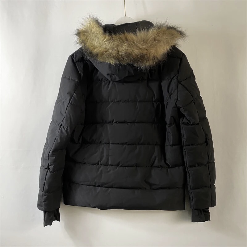 เสื้อกันหนาว เสื้อฮู้ดเฟอร์ บุนวมอุ่น สีขาว แบรนด์ Cranberry jeans (padded puffer coat สำเนา ขาว