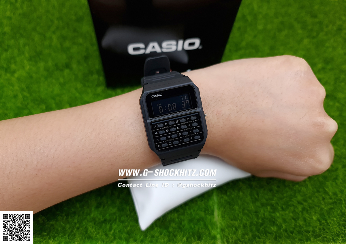 CASIO นาฬิกาคาสิโอ นาฬิกาข้อมือ นาฬิกากันน้ำ นาฬิกาของแท้ ประกันศูนย์ CMG 1 ปี รุ่น CA-53WF-1B นาฬิกาสีดำ