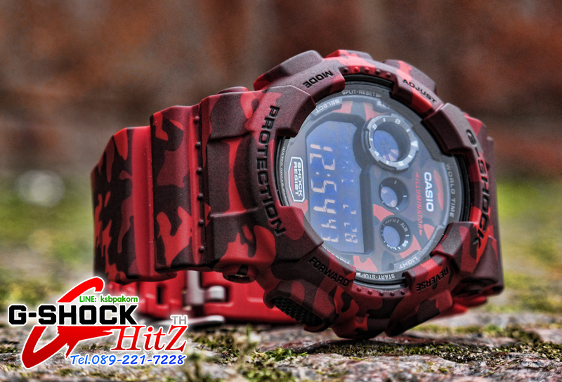 CASIO MID YEAR SALE G-SHOCK นาฬิกาข้อมือ นาฬิกากันน้ำ นาฬิกาของแท้ ประกันศูนย์ CMG 1 ปี รุ่น GD-120CM-4A นาฬิกาสีแดง